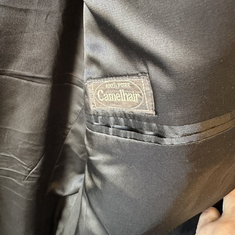 Roundtree & Yorke Black Camel Hair Blazer – Classic Men’s Jacket Size 46 L - Picture 7 of 7